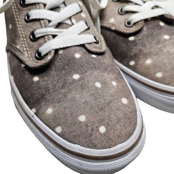 VANS Brown Washed Polka Dot Athletic Shoes Women's Size US 11 Lace Up Classics - Picture 10 of 11